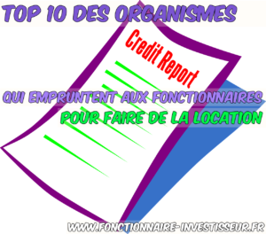Top 10 des organismes qui empruntent aux fonctionnaires pour faire de la location